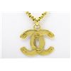 Image 3 : Chanel Gold-tone Metal CC Logo Pendant Necklace