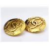 Image 4 : Chanel Gold-tone Metal CC Paris Logo Button Clip-on Earrings