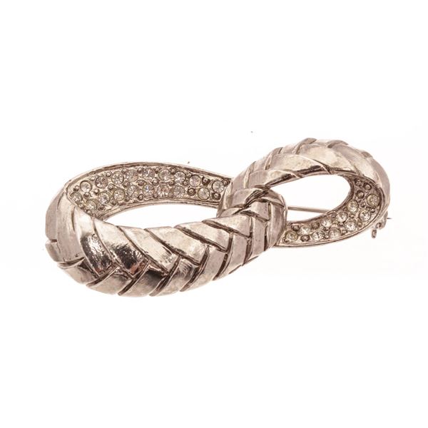 Yves Saint Laurent Silver Brooch