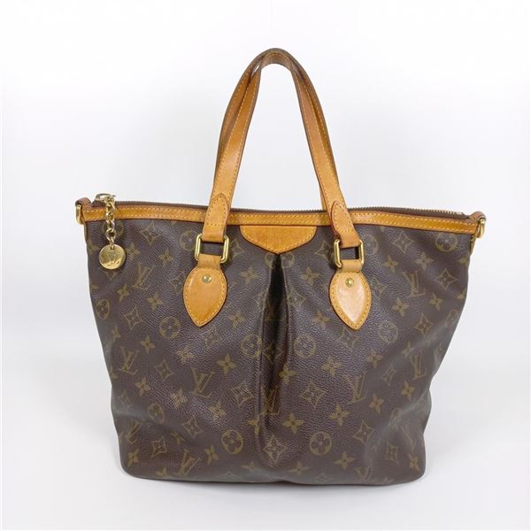 Louis Vuitton Brown Monogram Canvas Leather Palermo PM Shoulder Bag
