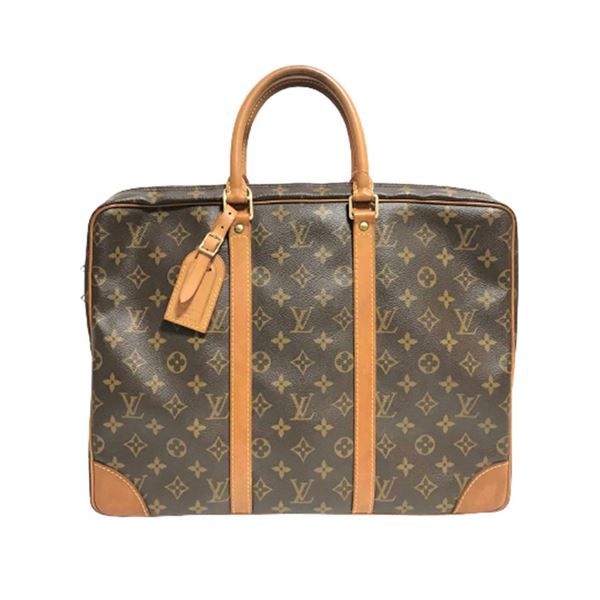 Louis Vuitton Brown Monogram Canvas Leather Porte Documents Briefcase
