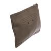 Image 2 : Balenciaga Beige Leather Blackout Zip Pouch