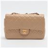 Image 1 : Chanel Classic Beige Quilted Lambskin Leather Medium Double Flap Shoulder Bag