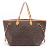 Image 1 : Louis Vuitton Brown Monogram Canvas Leather Neverfull GM Tote Bag