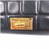 Image 5 : Chanel Navy Blue Quilted Chocolate Bar Lambskin Leather Accordion Reissue Flap S