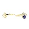 Image 3 : 1.21 ctw Sapphire And Diamond Ring And Band - 14KT Yellow Gold