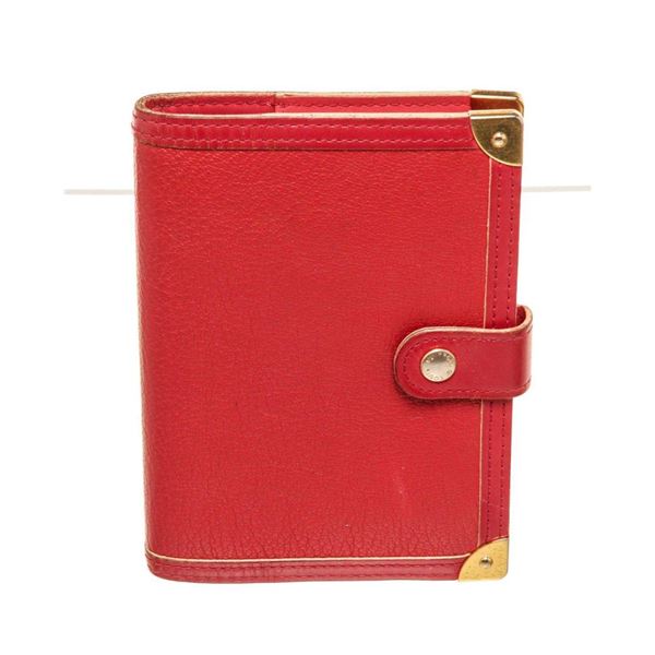 Louis Vuitton Red Leather Agenda PM Wallet