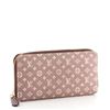 Image 1 : Louis Vuitton Red Monogram Mini Lin Canvas Zippy Wallet