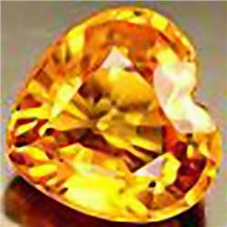 4mm RARE Yellow Orange Sapphire Songea Heart VVS RETAIL $350 (GEM-4591R)