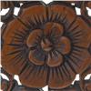 Image 3 : Burmese Teak Carved Lotus Panel On Base  (CLB-311)