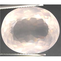 20.42ct Oval Portuguese Cut Top AAA Sweet Pink Quartz VVS RETAIL $1550 (GEM-7211)