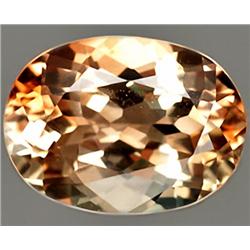 21.87ct RARE Superb Oval Clean Nice Champagne Imperial Topaz Brazil VVS RETAIL $21300 (GEM-7516)