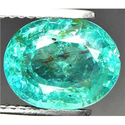 3.61ct RARE Oval Cut Blue Green Natural Apatite VVS RETAIL $2750 (GEM-7473)