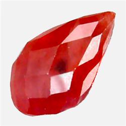 2.30ct RARE Briolette Cut Orange Red Padparascha Sapphire VS RETAIL $1950 (GEM-7313)