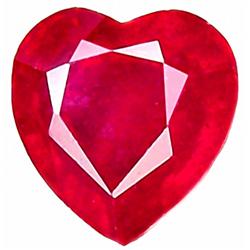 2.05ct RARE Luminous Heart Natural Top Blood Red Ruby CLEAN CLEAR RETAIL $1100 (GEM-7519)