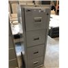 Image 2 : FIRE KING TURTLE GREY LETTER SIZE 4 DRAWER FIRE PROOF VERTICAL FILE CABINET (NO KEYS)