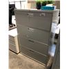 Image 1 : GREY 4 DRAWER LATERAL FILE CABINET