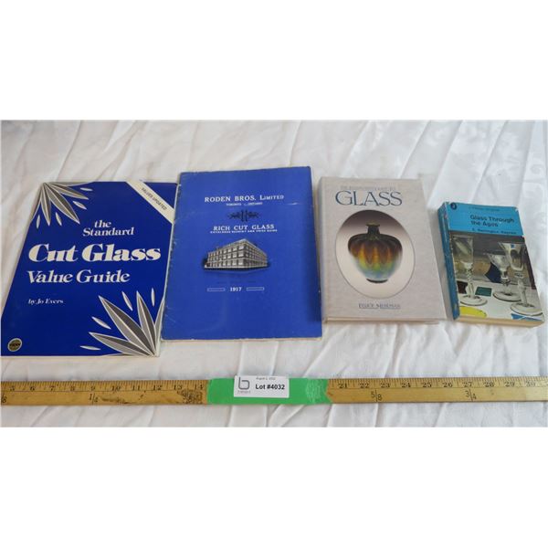 (4) Assorted Glass books