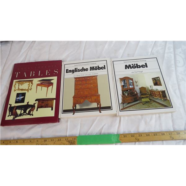 (3) Encyclopedia of tables and other vintage furniture books
