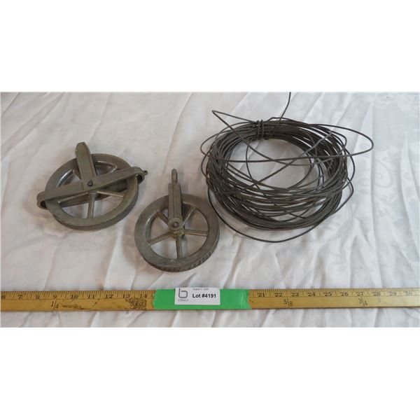 Wire cord and pulleys