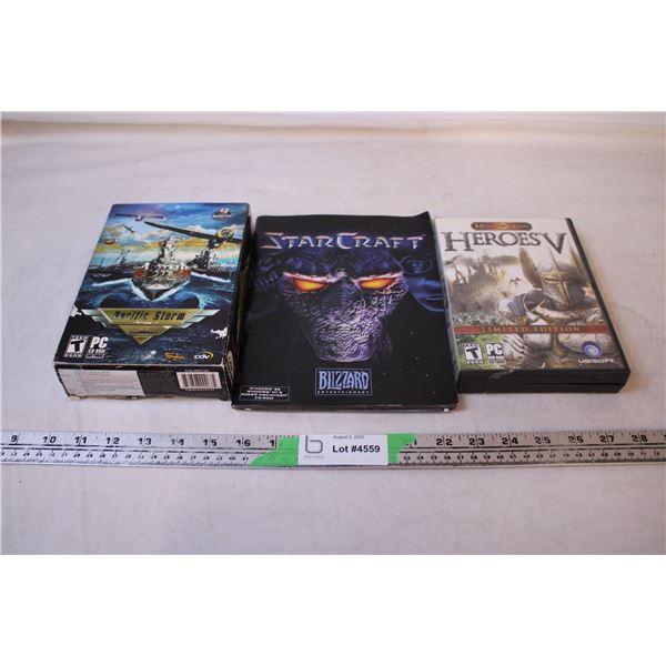 (2) PC Games (Pacific Storm and Heroes V) + Game Guide For Starcraft