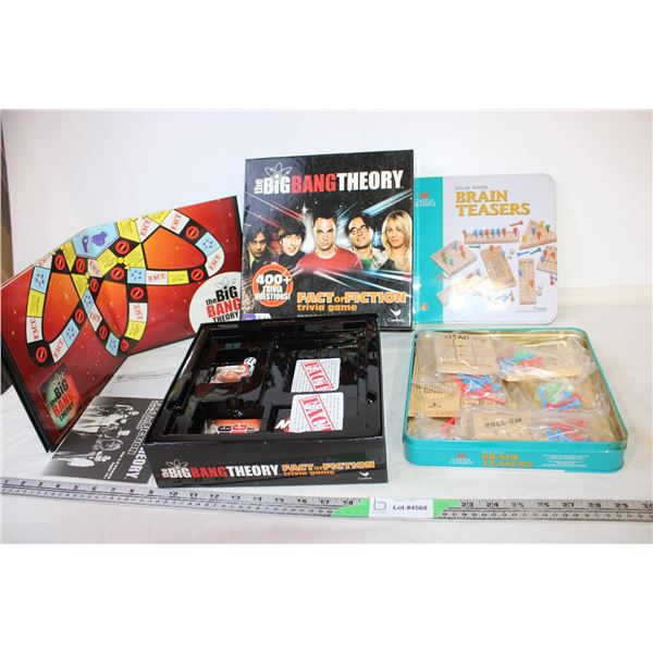 (2) Board Games (Big Bang Theory Fact or Fiction and Brain Teasers)