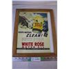 Image 1 : Framed White Rose Motor Oil Ad (12.75x15.75)