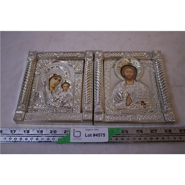 (2) Jesus and Mary Wall Art