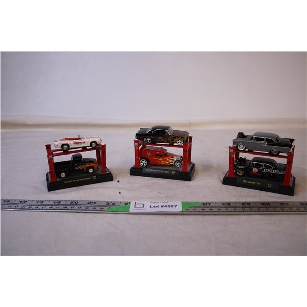 (6) Die Cast Cars w/ Stands