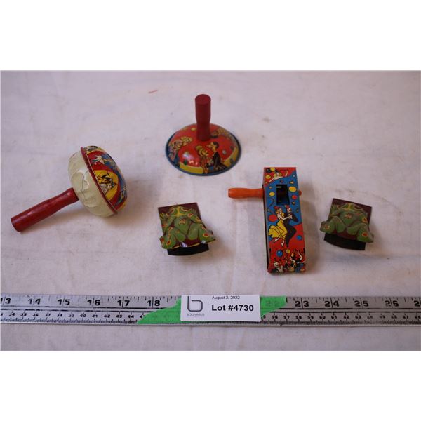 (5) Vintage Tin Toys