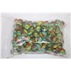 Image 2 : Bag of Mini Marbles w/ Orange/Yellow/Green Swirl