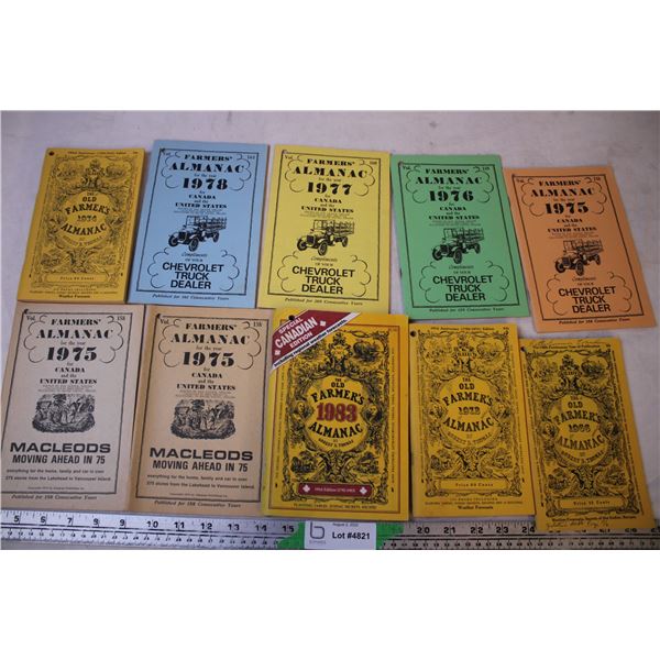 (10) 60’s-80’s Farmers Almanacs