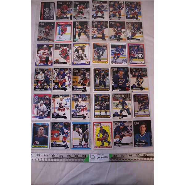 (4) Pages w/ Hockey Cards