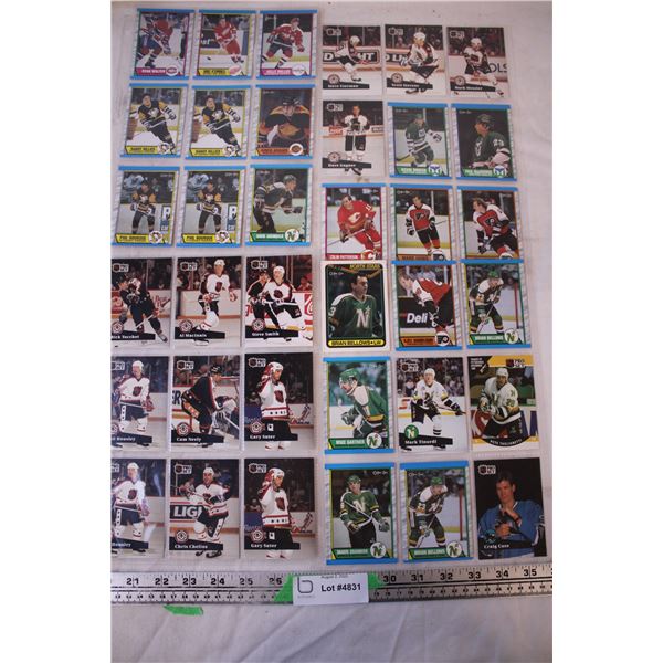 (4) Pages w/ Hockey Cards