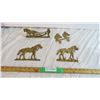 Image 1 : (3) Brass horse Theme Hooks + Horse decor