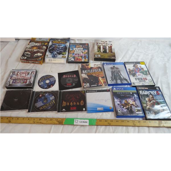 Assorted Playstation and computer games