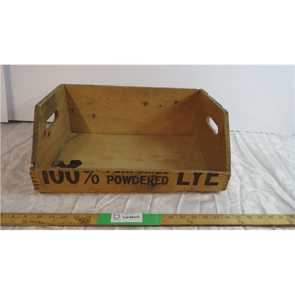 Powdered Lye Wooden crate