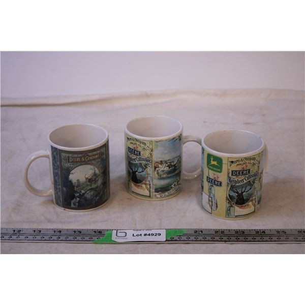 (3) John Deere Mugs