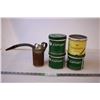 Image 1 : (4) Tobacco Tins and Antique Oil Can