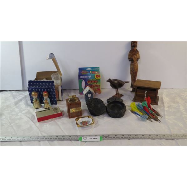 Tabletop Lighter, Ceramic Nativity Set, Wood Items