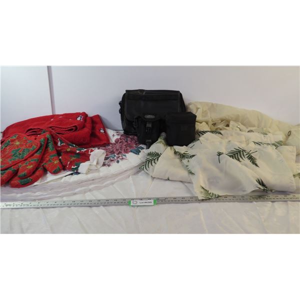 Christmas Linens, Cases, Shower Curtain and Liner