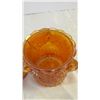 Image 4 : Carnival Glass Goblet and Dishes-one item cracked