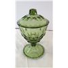 Image 2 : Green and Clear Glass Candy Dishes-chips in both