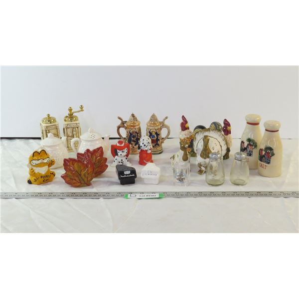 Variety of Salt and Pepper Shakers