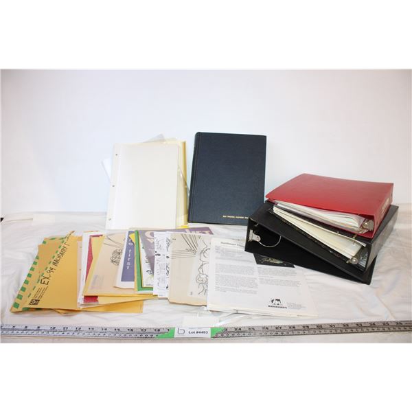 (3) Binders w/ Photo Pages, Assorted Patterns and Book