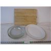 Image 1 : (8) Clear plates Arcoroc France,2 serving plates