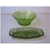 Image 3 : Pyrex Bowl, Green Bowl, with dish and 2 beer glasses