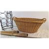 Image 3 : *Wicker Laundry Basket, Wine Holder, Tiki Torches