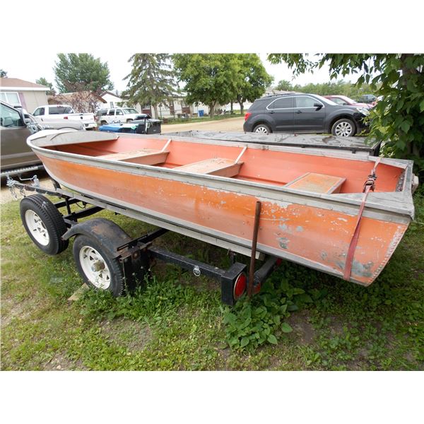 12’ Aluminum Boat with trailer-Harber Craft-1 7/8” ball-Serial #67-454