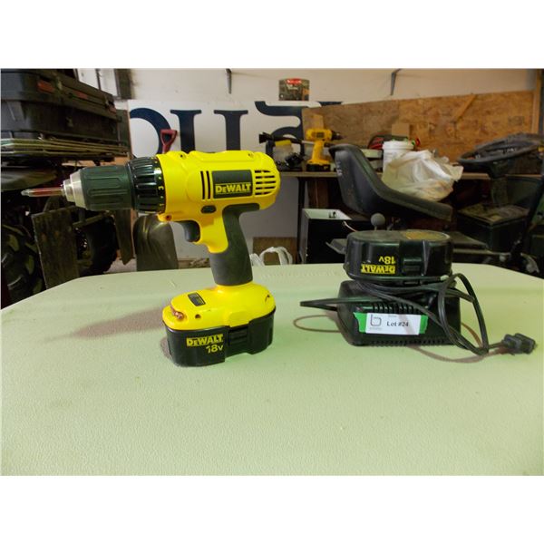 Dewalt Cordless Drill with Charger-both work